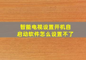 智能电视设置开机自启动软件怎么设置不了