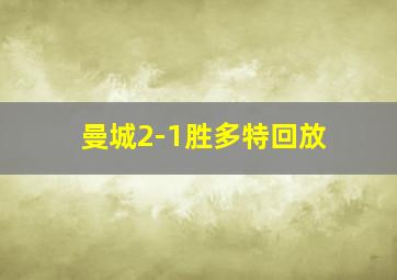 曼城2-1胜多特回放