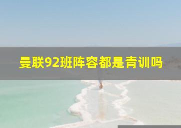 曼联92班阵容都是青训吗