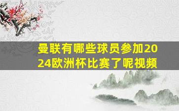 曼联有哪些球员参加2024欧洲杯比赛了呢视频