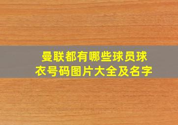 曼联都有哪些球员球衣号码图片大全及名字