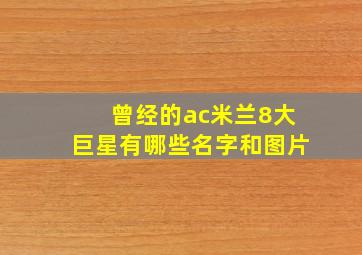 曾经的ac米兰8大巨星有哪些名字和图片