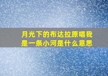 月光下的布达拉原唱我是一条小河是什么意思