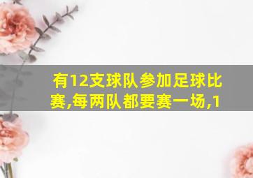 有12支球队参加足球比赛,每两队都要赛一场,1