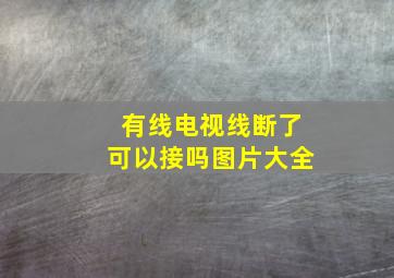 有线电视线断了可以接吗图片大全