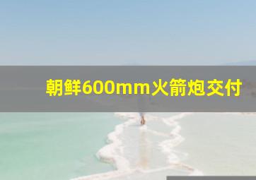 朝鲜600mm火箭炮交付