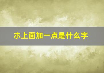 朩上面加一点是什么字