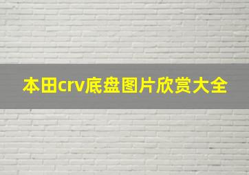 本田crv底盘图片欣赏大全