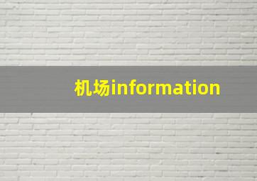 机场information