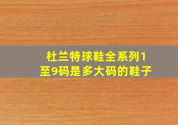 杜兰特球鞋全系列1至9码是多大码的鞋子