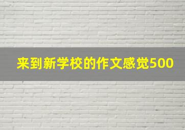 来到新学校的作文感觉500