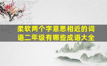 柔软两个字意思相近的词语二年级有哪些成语大全