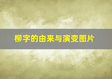 柳字的由来与演变图片