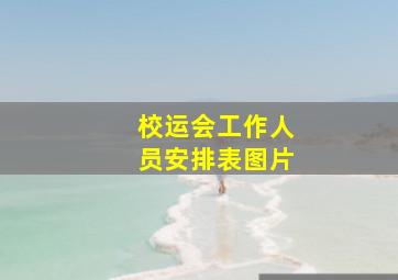 校运会工作人员安排表图片