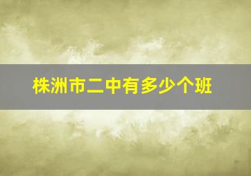 株洲市二中有多少个班