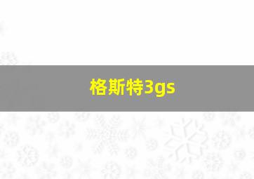 格斯特3gs