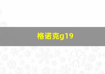 格诺克g19