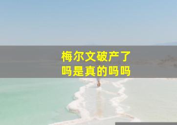 梅尔文破产了吗是真的吗吗