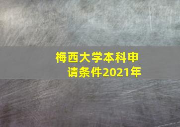 梅西大学本科申请条件2021年