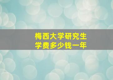 梅西大学研究生学费多少钱一年