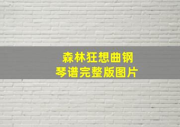 森林狂想曲钢琴谱完整版图片