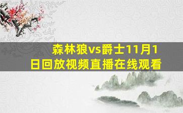 森林狼vs爵士11月1日回放视频直播在线观看