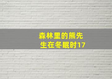 森林里的熊先生在冬眠时17