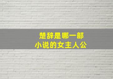 楚辞是哪一部小说的女主人公