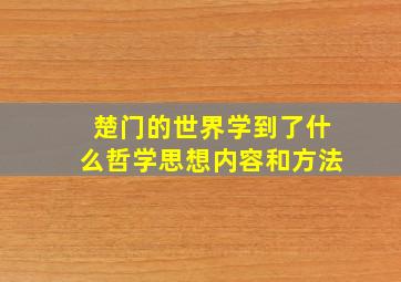 楚门的世界学到了什么哲学思想内容和方法