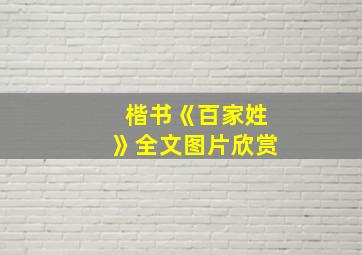 楷书《百家姓》全文图片欣赏