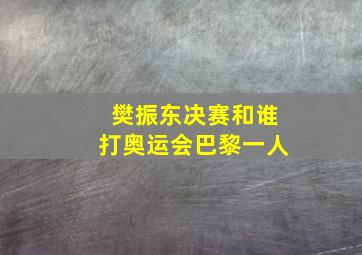 樊振东决赛和谁打奥运会巴黎一人