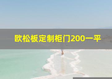 欧松板定制柜门200一平