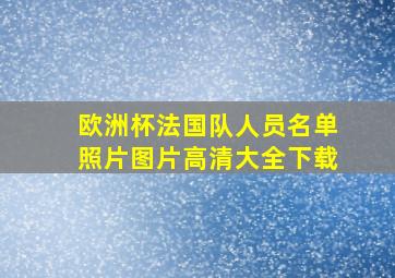 欧洲杯法国队人员名单照片图片高清大全下载