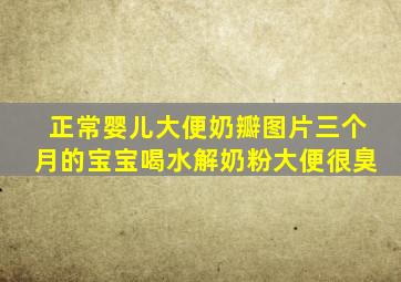 正常婴儿大便奶瓣图片三个月的宝宝喝水解奶粉大便很臭