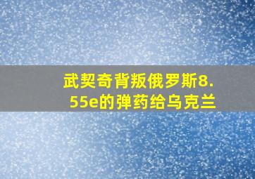 武契奇背叛俄罗斯8.55e的弹药给乌克兰