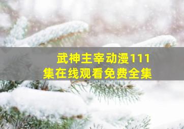 武神主宰动漫111集在线观看免费全集