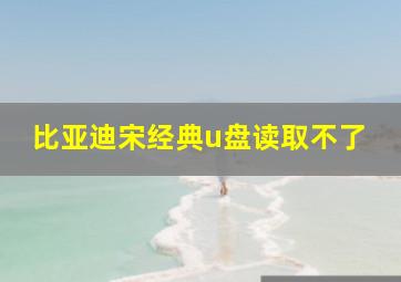 比亚迪宋经典u盘读取不了