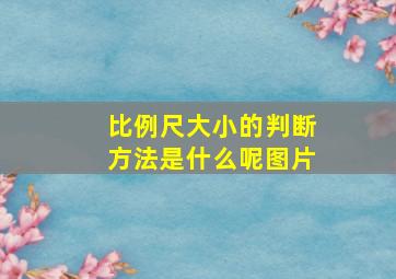 比例尺大小的判断方法是什么呢图片