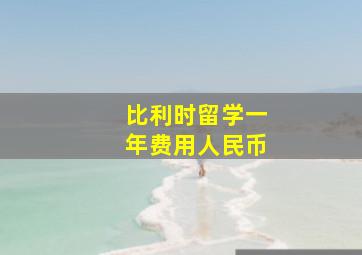 比利时留学一年费用人民币