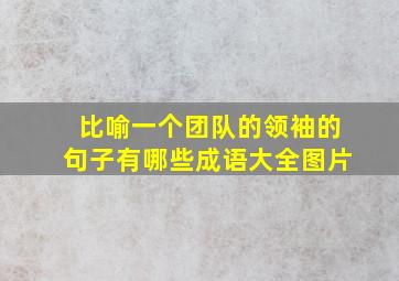 比喻一个团队的领袖的句子有哪些成语大全图片