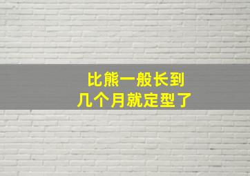 比熊一般长到几个月就定型了