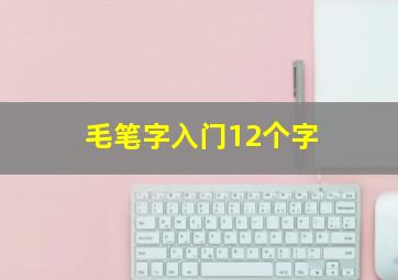 毛笔字入门12个字