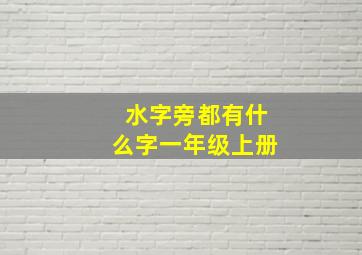 水字旁都有什么字一年级上册