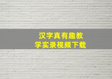 汉字真有趣教学实录视频下载