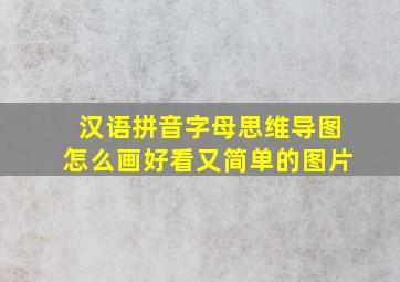 汉语拼音字母思维导图怎么画好看又简单的图片