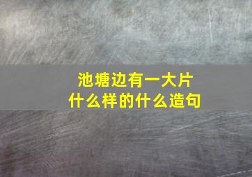 池塘边有一大片什么样的什么造句