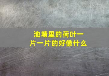 池塘里的荷叶一片一片的好像什么