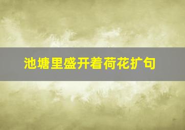 池塘里盛开着荷花扩句