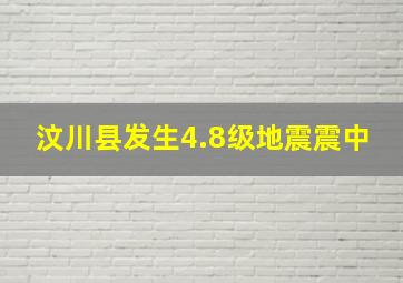 汶川县发生4.8级地震震中