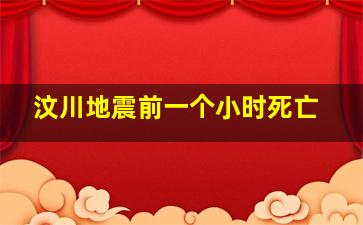 汶川地震前一个小时死亡